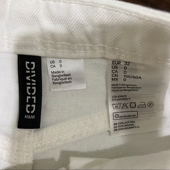 H&M White Denim Distressed Skirt - Picture 2 of 2